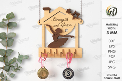 Medal Holder Laser Cut. Medal Display SVG Product Image 1