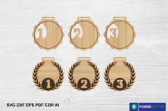 Medal Laser Cutting Template | Medal Shapes SVG Product Image 2