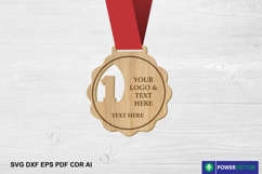 Medal Laser Cutting Template | Medal Shapes SVG Product Image 3