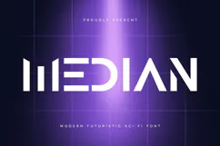 Median - Modern Futuristic Sci-fi Font Product Image 1