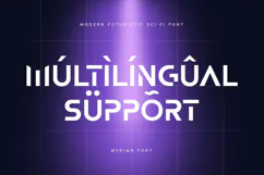Median - Modern Futuristic Sci-fi Font Product Image 12