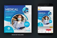 Medical Care Clinic Healthcare Social Media Design Template Product Image 1