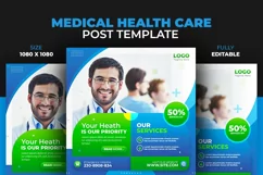 Medical Care Clinic Healthcare Social Media Design Template Product Image 2
