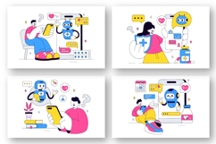 10 Medical Chatbot Vector Illustration Product Image 2