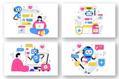 10 Medical Chatbot Vector Illustration Product Image 3