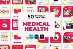 Medical Health Pink Instagram Templates| CANVA-PS-AI Product Image 1