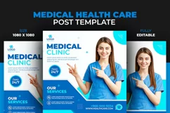 Medical Healthcare Social Media Promotion Banner Template Product Image 2