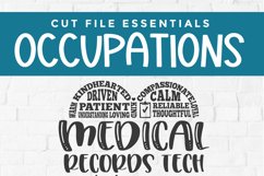 Create cute gifts, like shirts and tote bags, with this medical records tech subway art svg design!