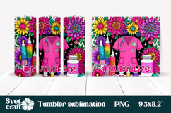 Nurse flower tumbler | Medical tumbler wrap | Nurse life PNG Product Image 1