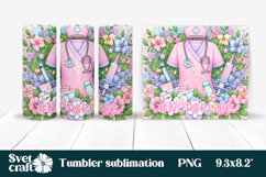 Nurse flower tumbler | Medical tumbler wrap | Nurse life PNG Product Image 1