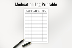 Medication Tracker Printable Template PDF Product Image 1