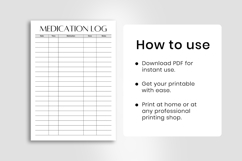 Medication Tracker Printable Template PDF Product Image 4