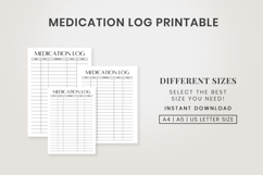 Medication Tracker Printable Template PDF Product Image 3