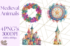 Medieval Animal Knights Heraldic Woodland Creatures Fantasy Product Image 1