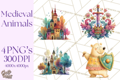 Medieval Animal Knights Heraldic Woodland Creatures Fantasy Product Image 1