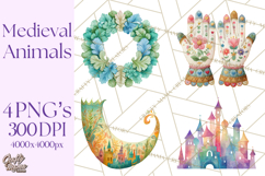 Medieval Animal Knights Heraldic Woodland Creatures Fantasy Product Image 1