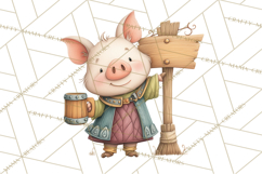 Medieval Fairground Animal Clipart PNG, Cute Animal Png Product Image 3