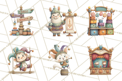 Medieval Fairground Animal Clipart PNG, Cute Animal Png Product Image 9