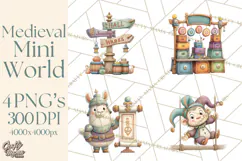 Medieval Fairground Animal Clipart PNG, Cute Animal Png Product Image 1