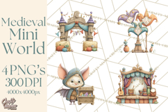 Medieval Fairground Animal Clipart PNG, Cute Animal Png Product Image 1