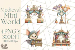 Medieval Fairground Animal Clipart PNG, Cute Animal Png Product Image 1