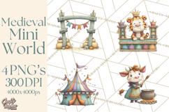Medieval Fairground Animal Clipart PNG, Cute Animal Png Product Image 1