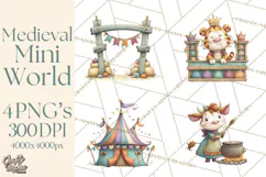 Medieval Fairground Animal Clipart PNG, Cute Animal Png Product Image 1