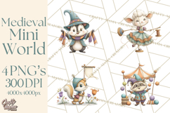 Medieval Fairground Animal Clipart PNG, Cute Animal Png Product Image 1