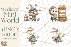 Medieval Fairground Animal Clipart PNG, Cute Animal Png Product Image 1