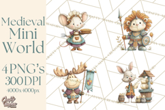 Medieval Fairground Animal Clipart PNG, Cute Animal Png Product Image 1