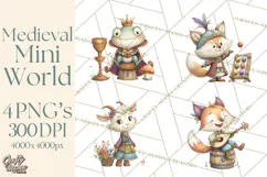 Medieval Fairground Animal Clipart PNG, Cute Animal Png Product Image 1