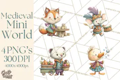 Medieval Fairground Animal Clipart PNG, Cute Animal Png Product Image 1