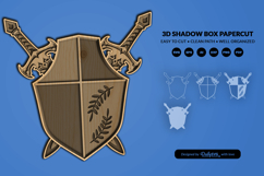 Medieval Sword Layered SVG - Laser Cut 3D Fantasy Wall Art Product Image 2