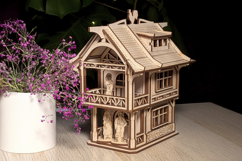 Medieval Town House Laser Cut File SVG Plywood Template Product Image 3