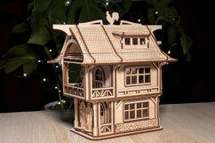 Medieval Town House Laser Cut File SVG Plywood Template Product Image 5