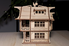 Medieval Town House Laser Cut File SVG Plywood Template Product Image 2