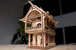 Medieval Town House Laser Cut File SVG Plywood Template Product Image 6