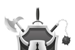 old war medieval weapon stock vector illustration Product Image 4