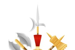 old war medieval weapon stock vector illustration Product Image 5