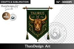 Taurus Zodiac sign Clipart, Astrology, horoscope banners png Product Image 1