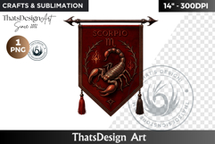 Scorpio Zodiac sign Clipart, Astrology, horoscope banner png Product Image 1