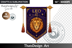 Leo Zodiac sign Clipart, Astrology, horoscope banners png Product Image 1