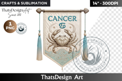 Cancer Zodiac sign Clipart, Astrology, horoscope banners png Product Image 1