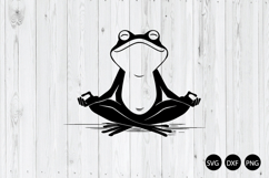 Meditating Frog SVG, Yoga Frog SVG, Relaxed Peaceful Frog Product Image 1
