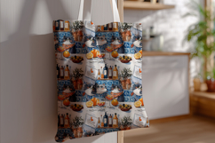 Mediterranean Cats Seamless Pattern Lemons, Olives &amp; Kitchen Product Image 7