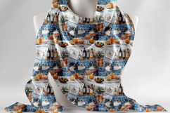 Mediterranean Cats Seamless Pattern Lemons, Olives &amp; Kitchen Product Image 5