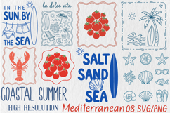 Mediterranean Coastal Summer Png SVG Product Image 1