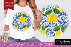 Mediterranean Round Tshirt Background - Summer PNG Product Image 1
