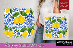 Mediterranean Tote Bag - Summer Tote Bag PNG Sublimation Product Image 1