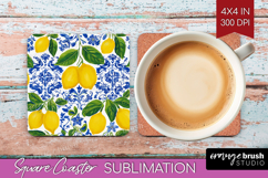 Mediterranean Square Coaster - Summer Coaster PNG Product Image 1